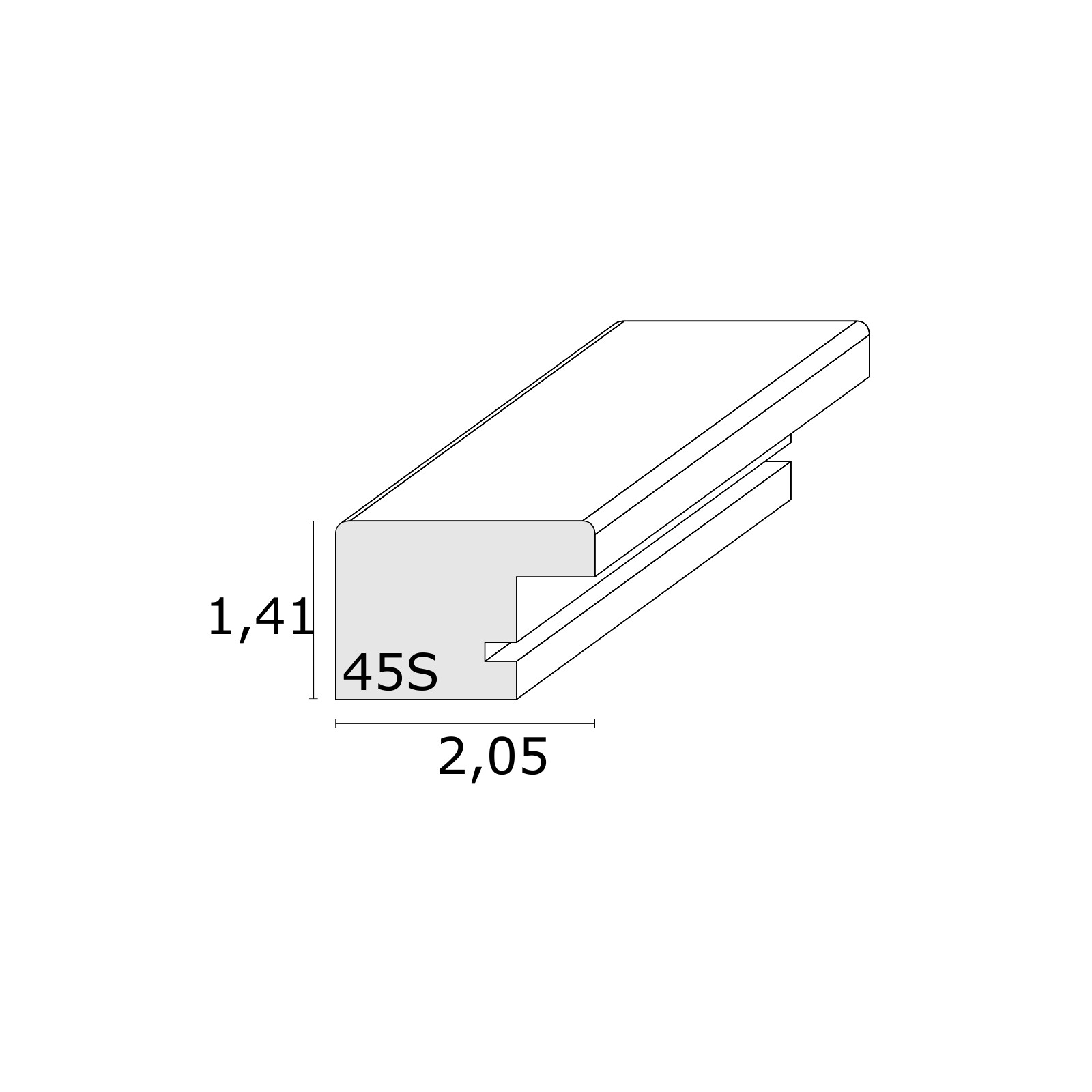 Deknudt S45SK2 15x20 Holz schwarz