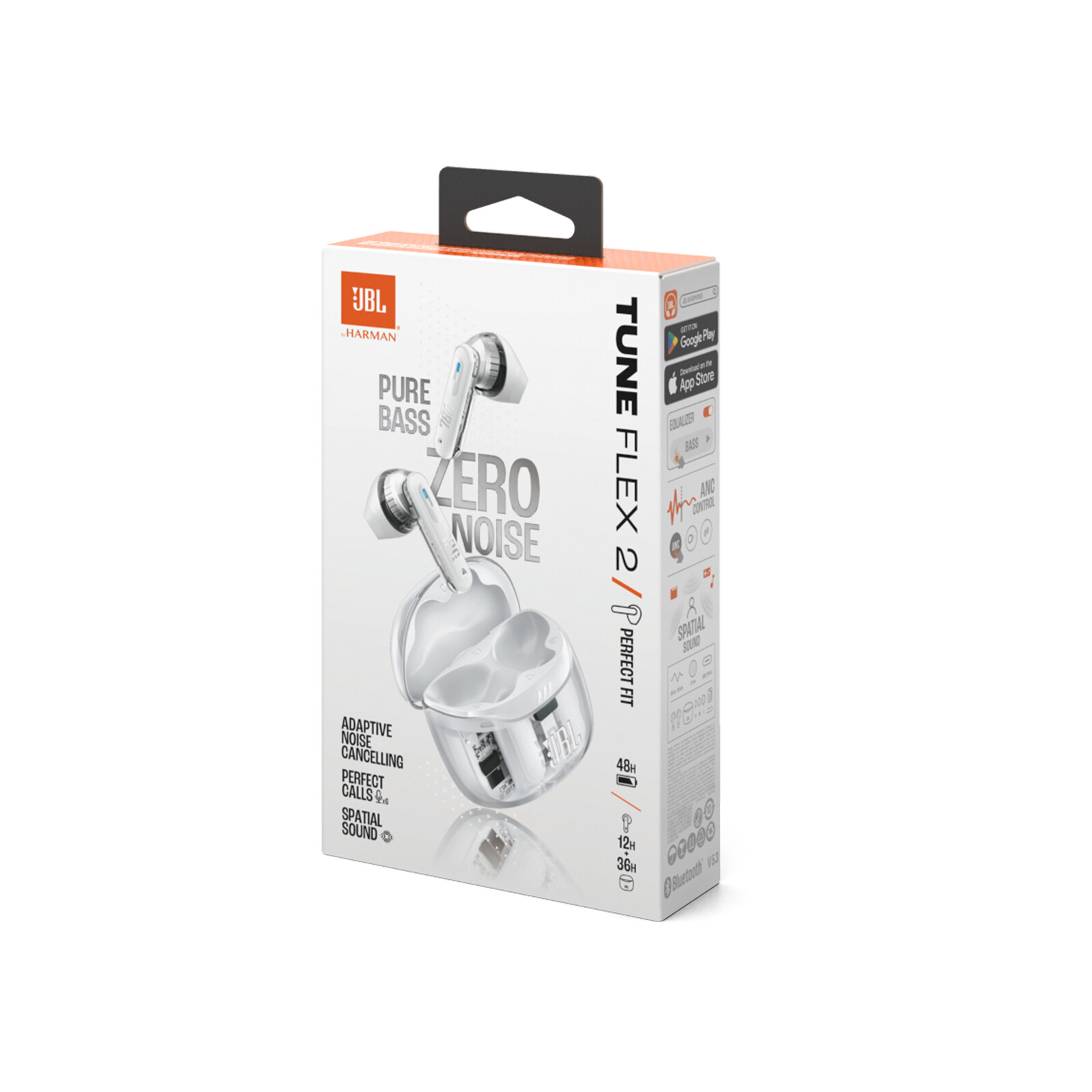 JBL Tune Flex 2 GHOST TWS  kabelloser In-Ear Kopfhörer, weiß