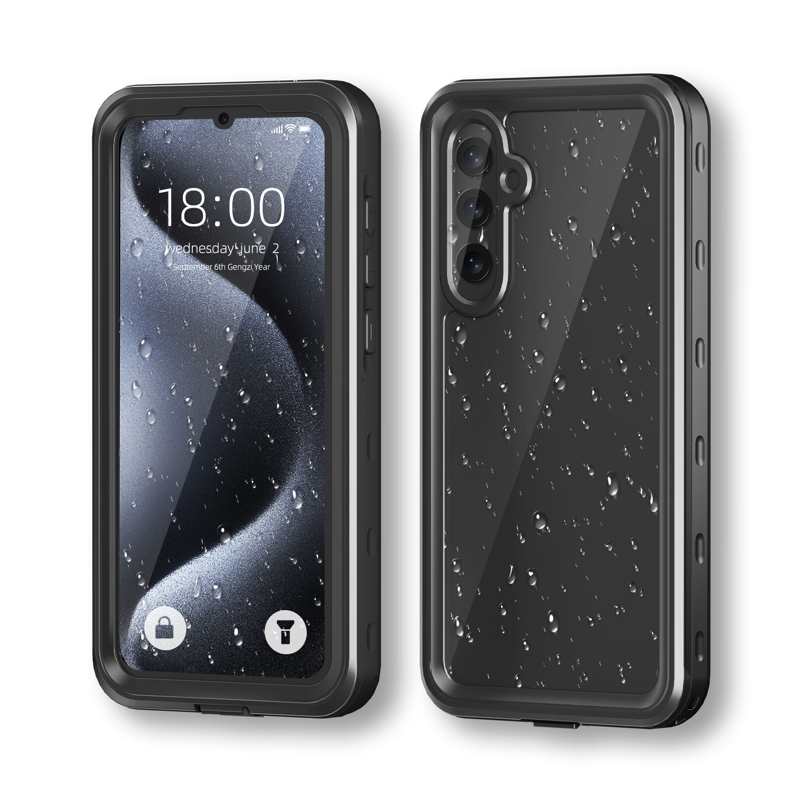 felixx IP68 Waterproof case Black - Samsung Galaxy A35