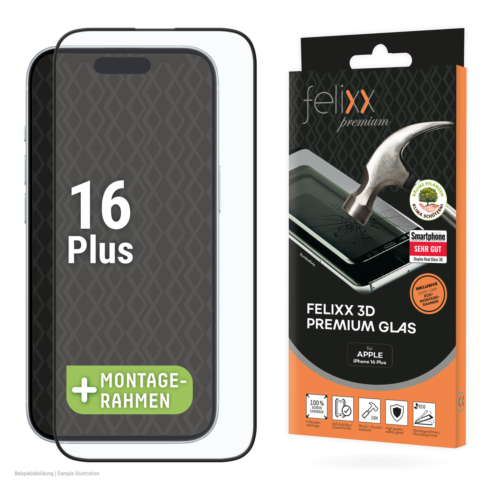 Felixx Glas Full 3D Apple iPhone 16 Plus