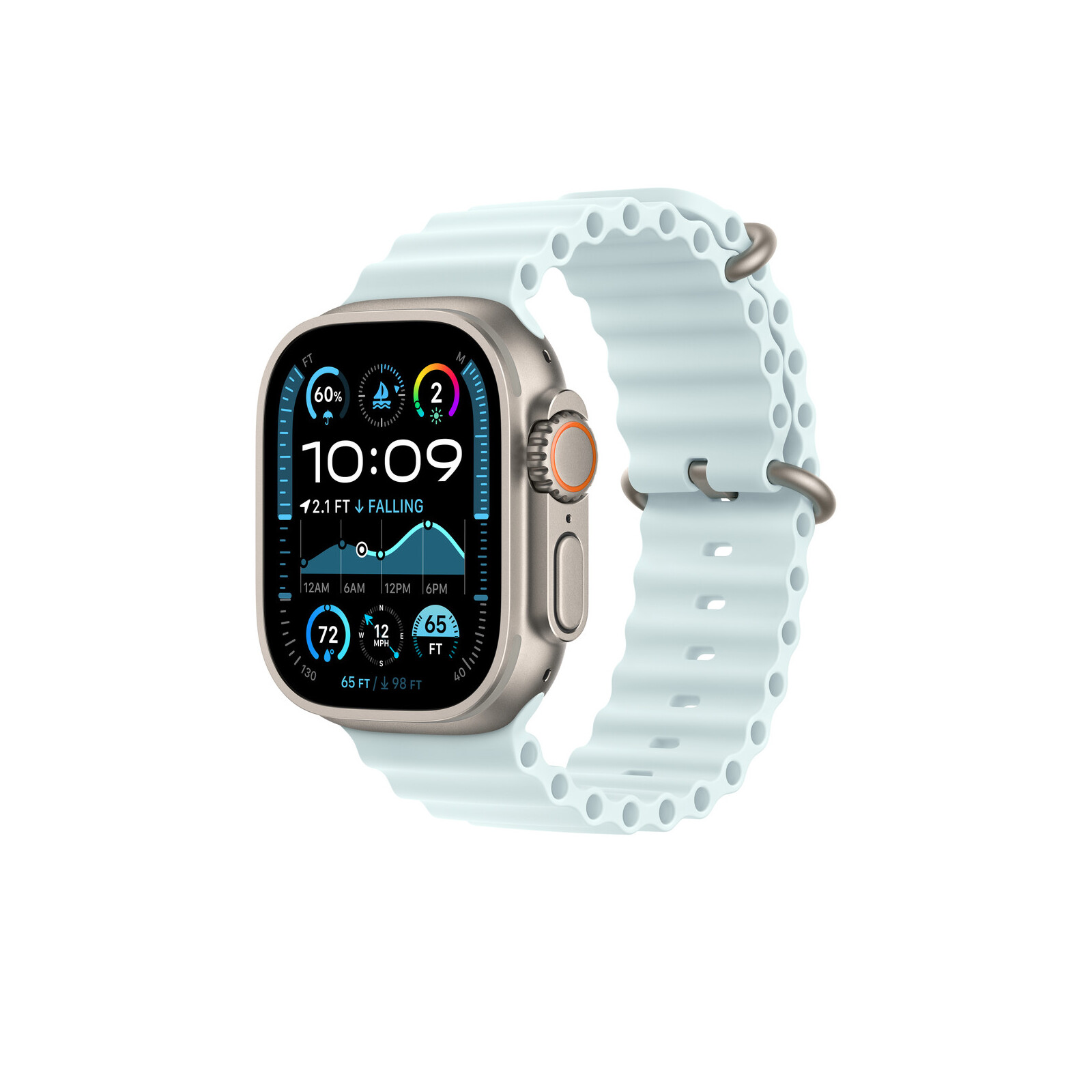 Apple Watch 49mm Oceanarmband kristallblau 