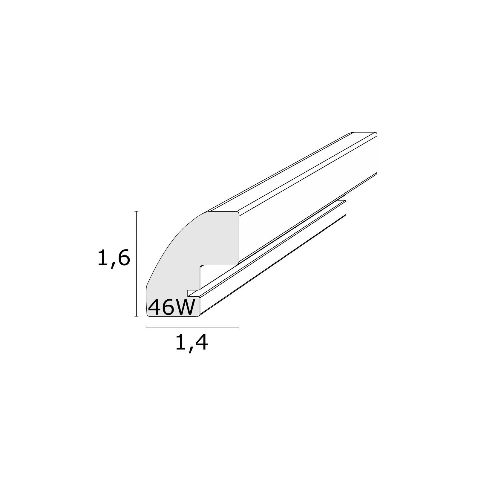 Deknudt S46WG4P1 13x18 Kunststoff Holzoptik natur