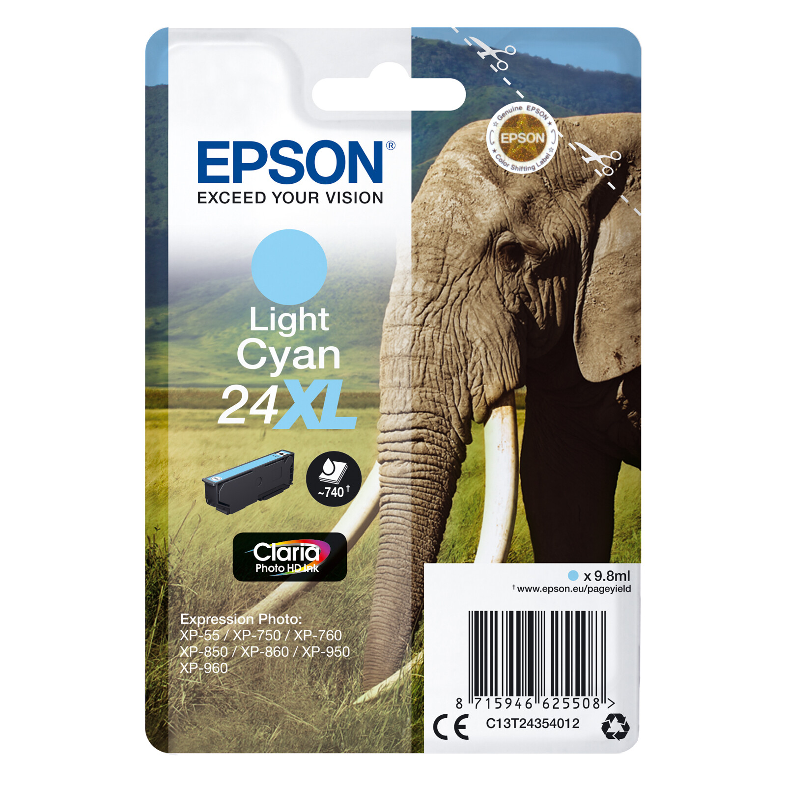 Epson 24XL T2435 Tinte Light Cyan 9,8ml