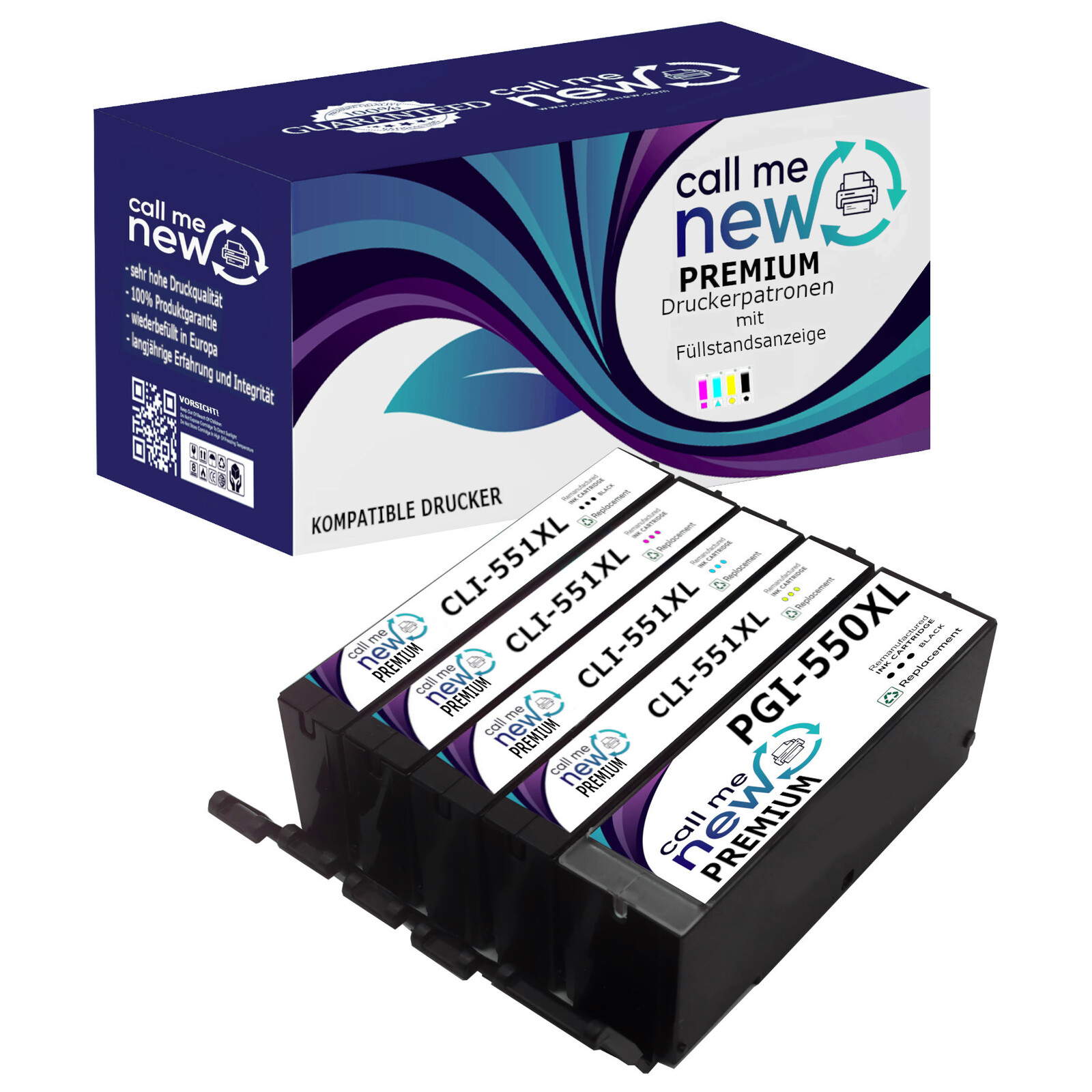 CMN Premium aufber.Tintenpatrone Canon CLI-551XL Multipack