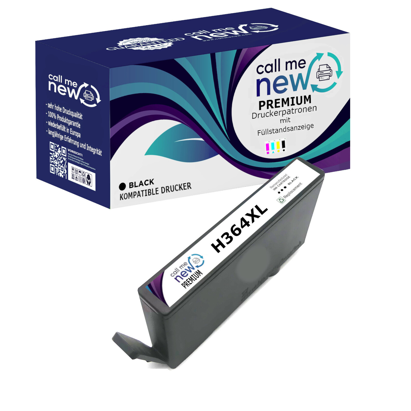 CMN Premium aufber. Tintenpatrone für HP364XL schwarz