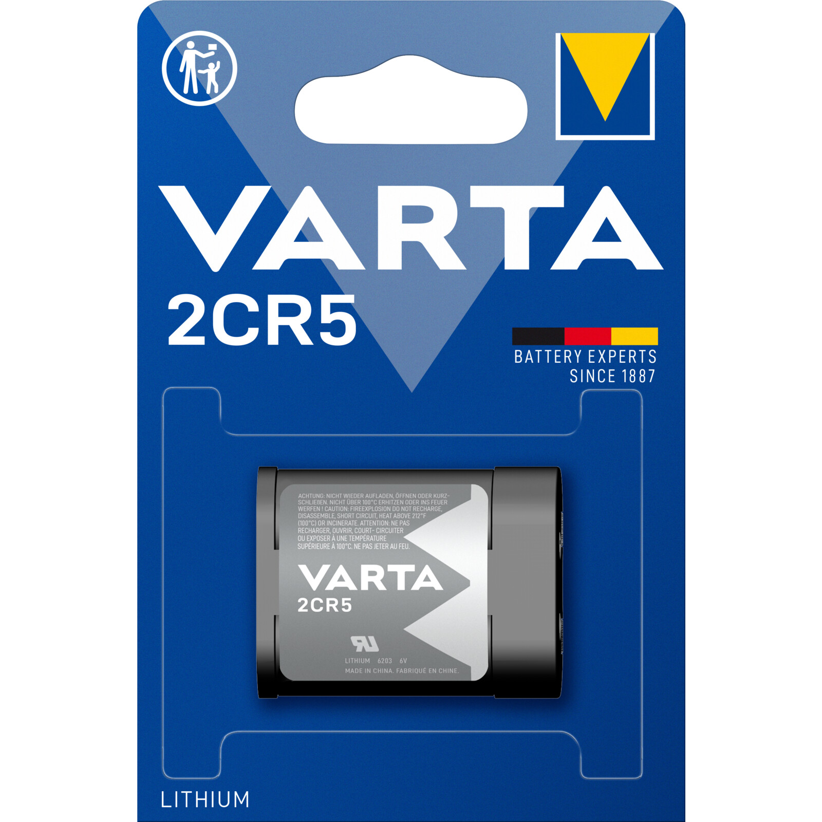 Varta 6203 2CR5 Lithium Cylindrical 6V
