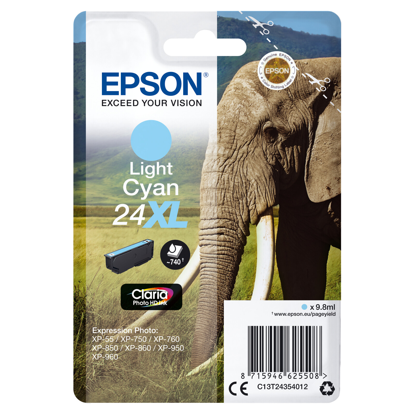 Epson 24XL T2435 Tinte Light Cyan 9,8ml
