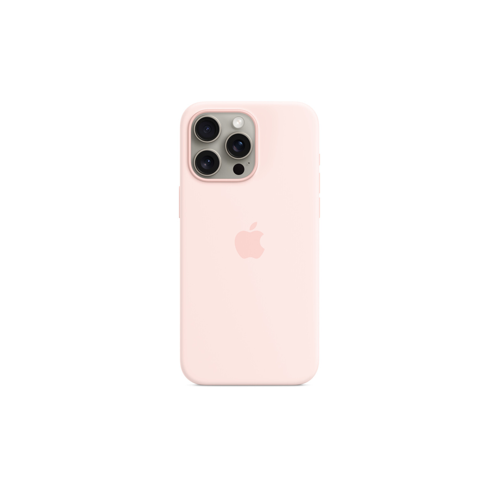 Apple iPhone 15 Pro Max Silikon Case mit MagSafe light pink