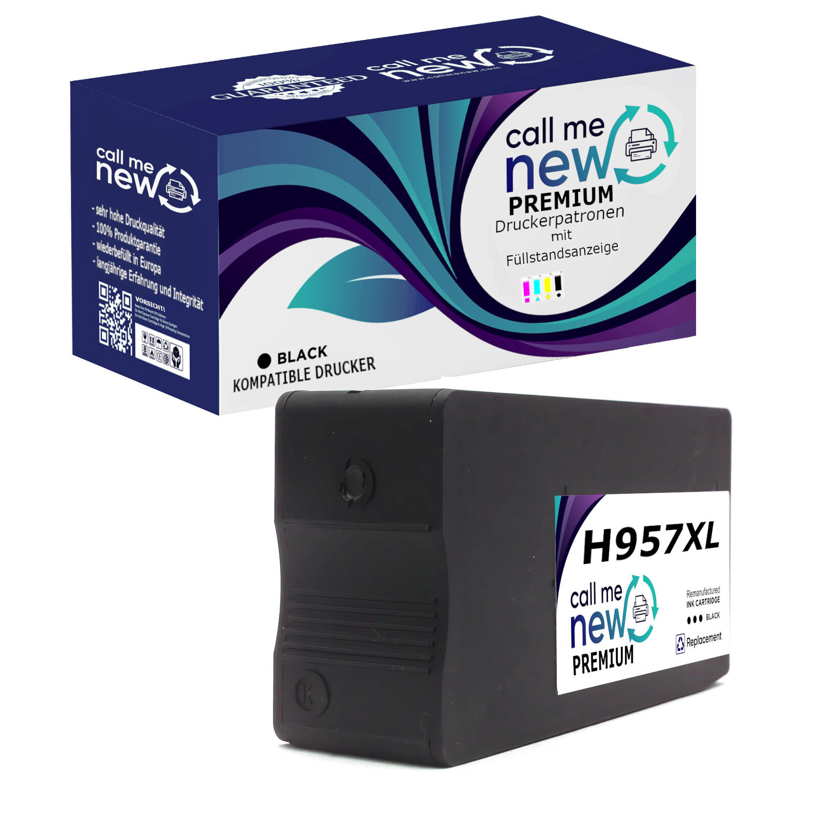 CMN Premium aufber. Tintenpatrone für HP957XL schwarz