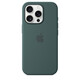 Apple iPhone 16 Pro Silikon Case mit Magsafe lake green