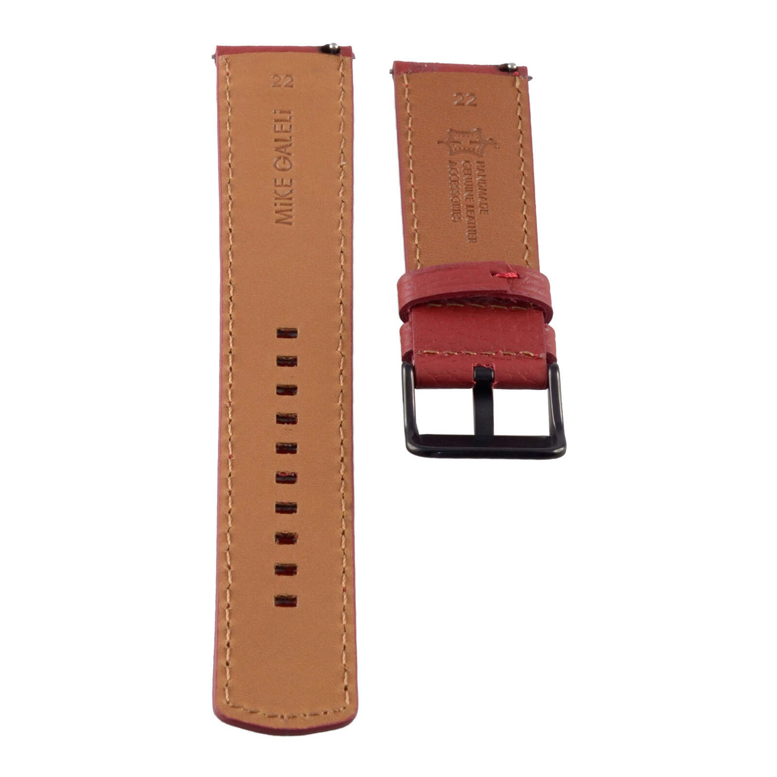 Galeli Band 22mm Echtleder rot