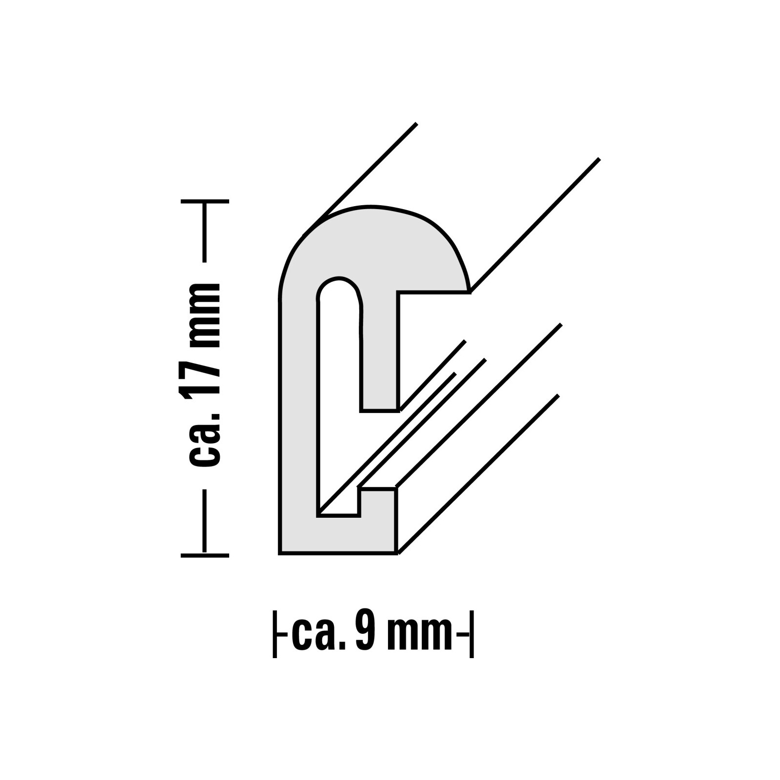 Hama 66436 Rahmen Kunststoff Sevilla 30x45 Silber Matt 