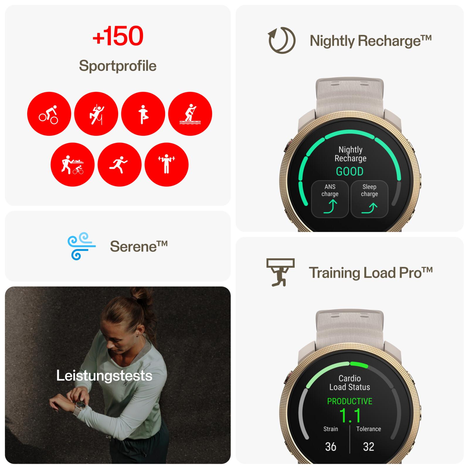 Polar Vantage M3 S-L grau/gold