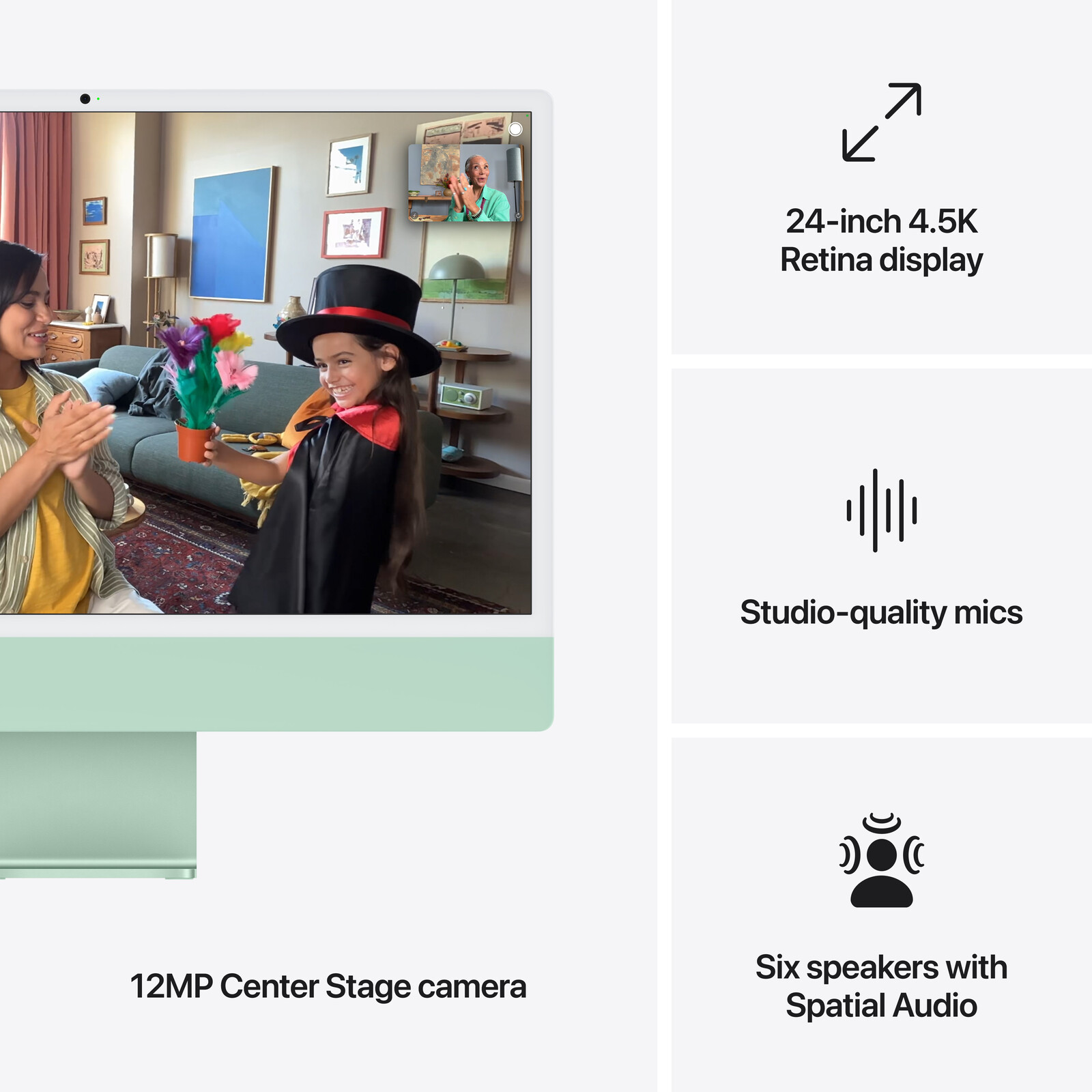 Apple iMac 24"  4.5K/M4/10CPU/10GPU/16GB/512GB, grün