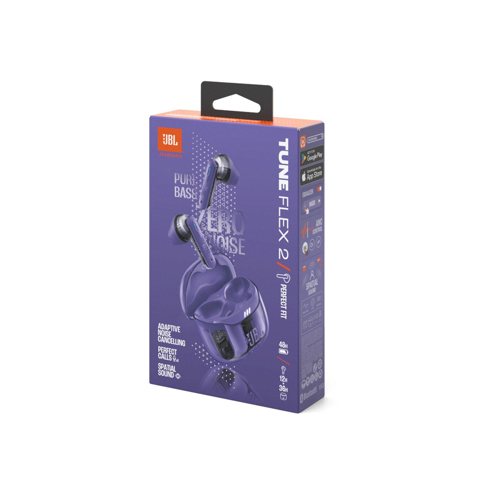 JBL Tune Flex 2 GHOST TWS  kabelloser In-Ear Kopfhörer, lila