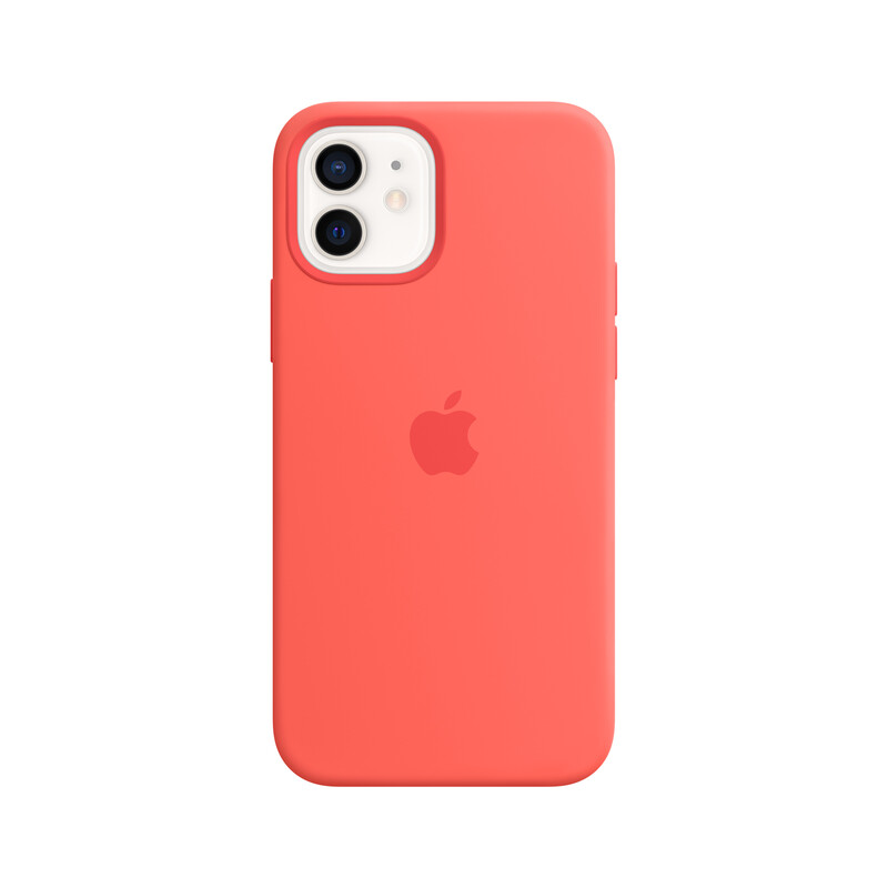 Apple iPhone 12/12 Pro Silikon Case mit MagSafe zitruspink