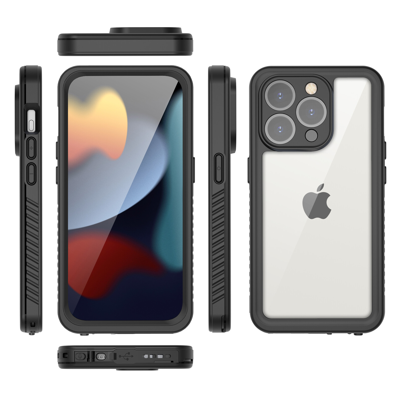 felixx IP68 Waterproof case Black - Apple iPhone 15 Pro