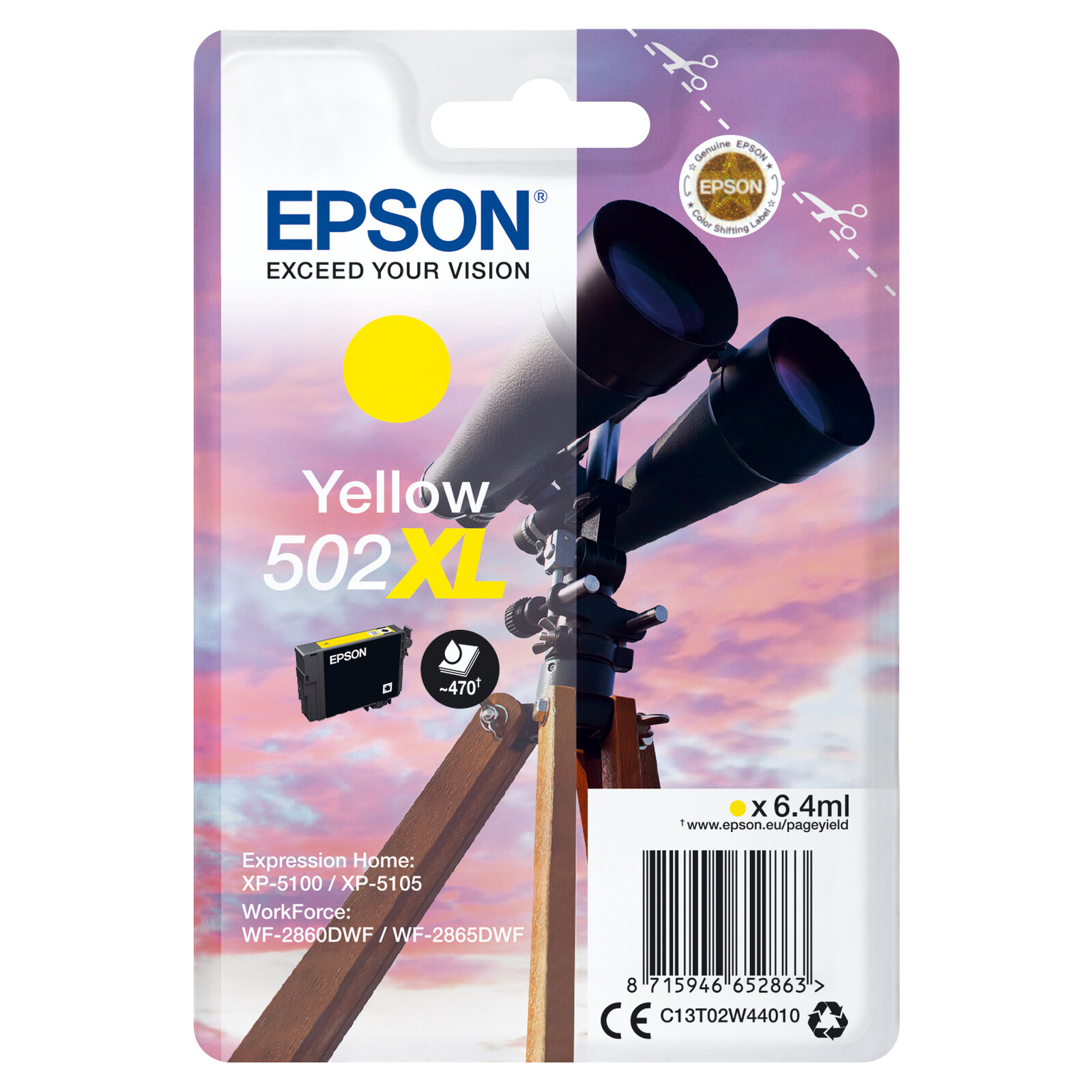 Epson 502XL Tinte Yellow 6,4ml