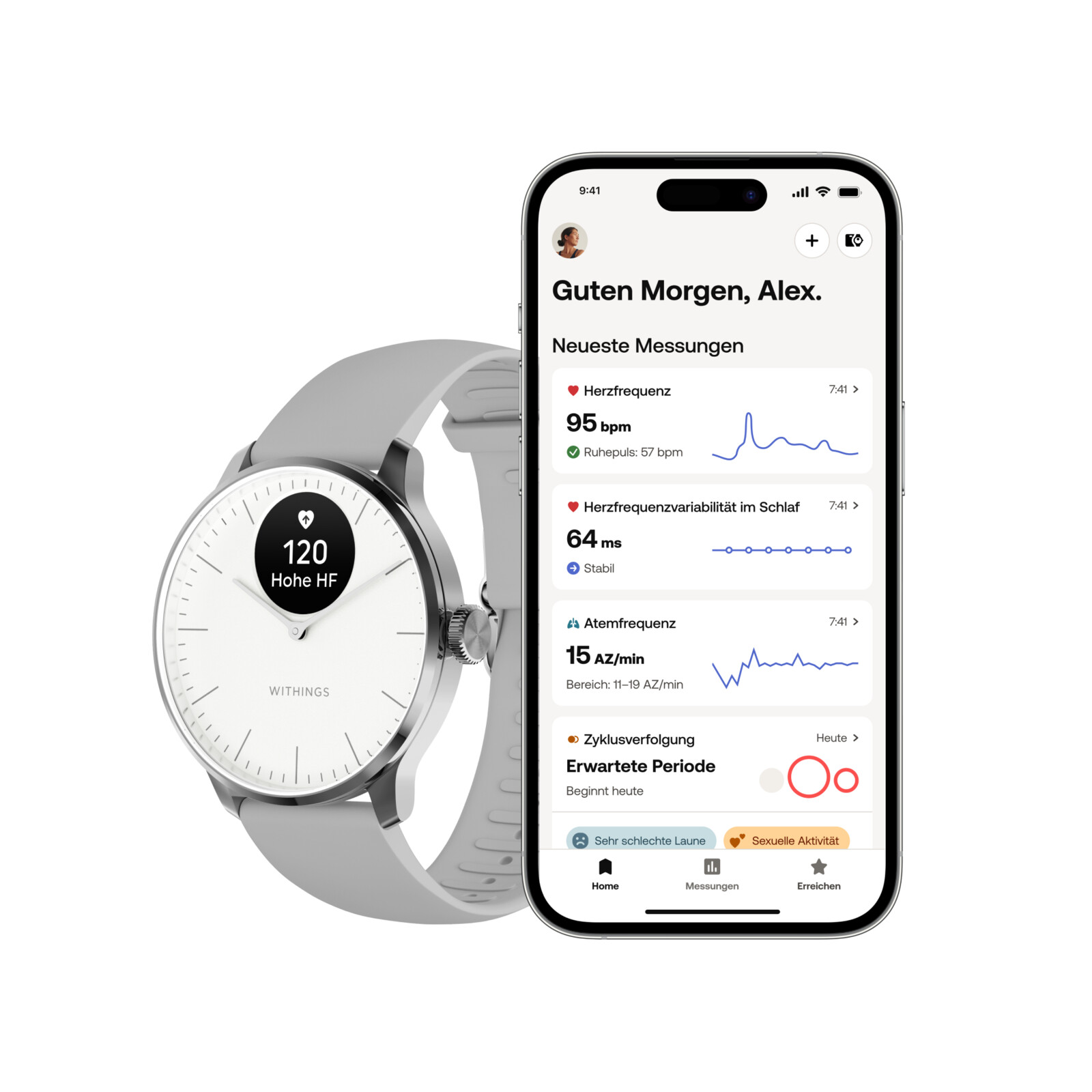 Withings Scanwatch light 37mm weiß