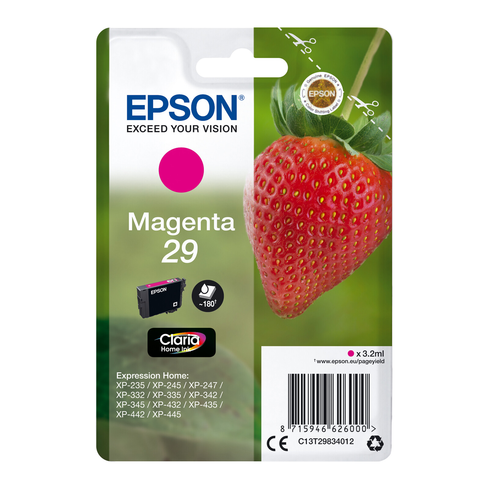 Epson 29 T2983 Tinte Magenta 3,2ml