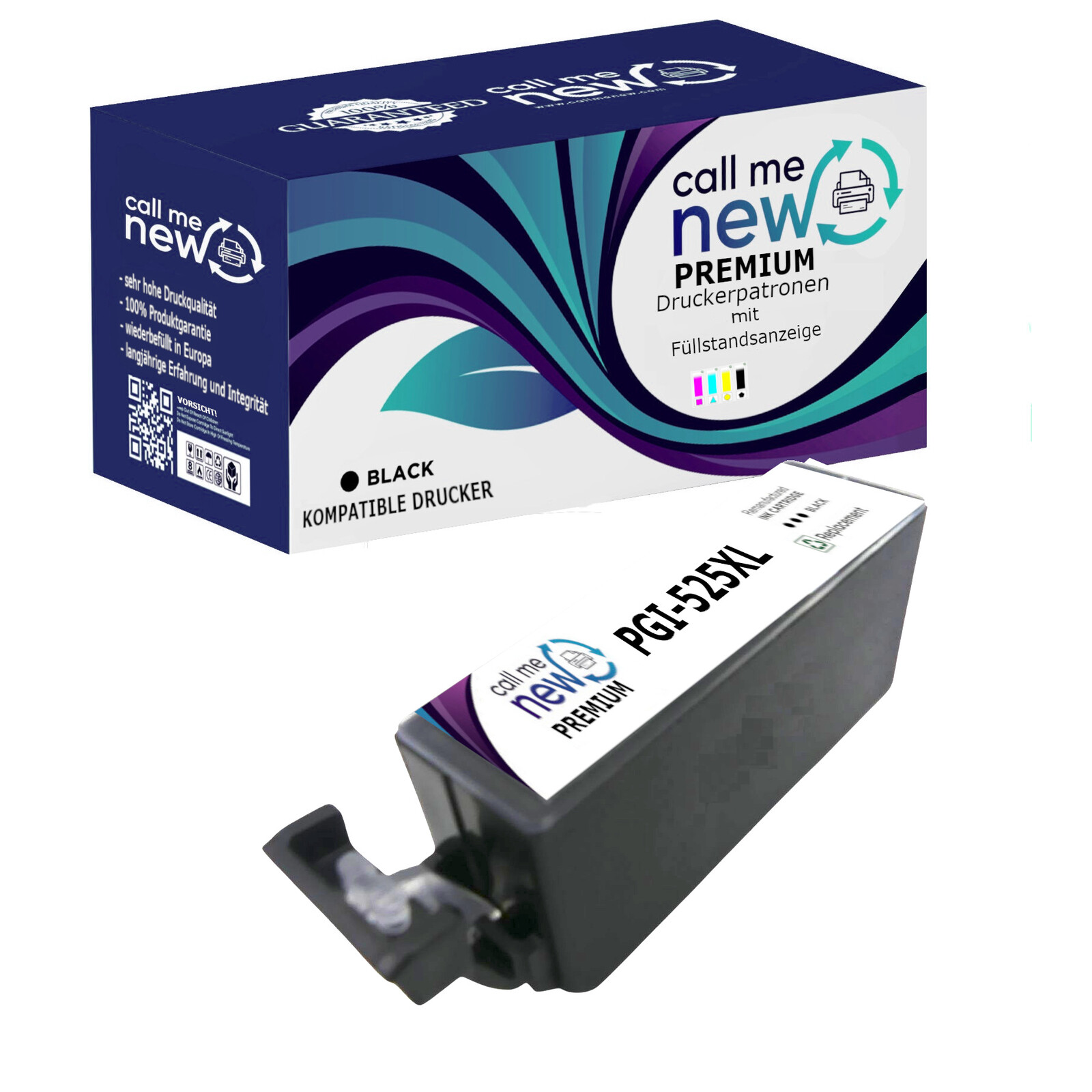 CMN Premium aufber. Tintenpatrone für Canon PGI-525 schwarz