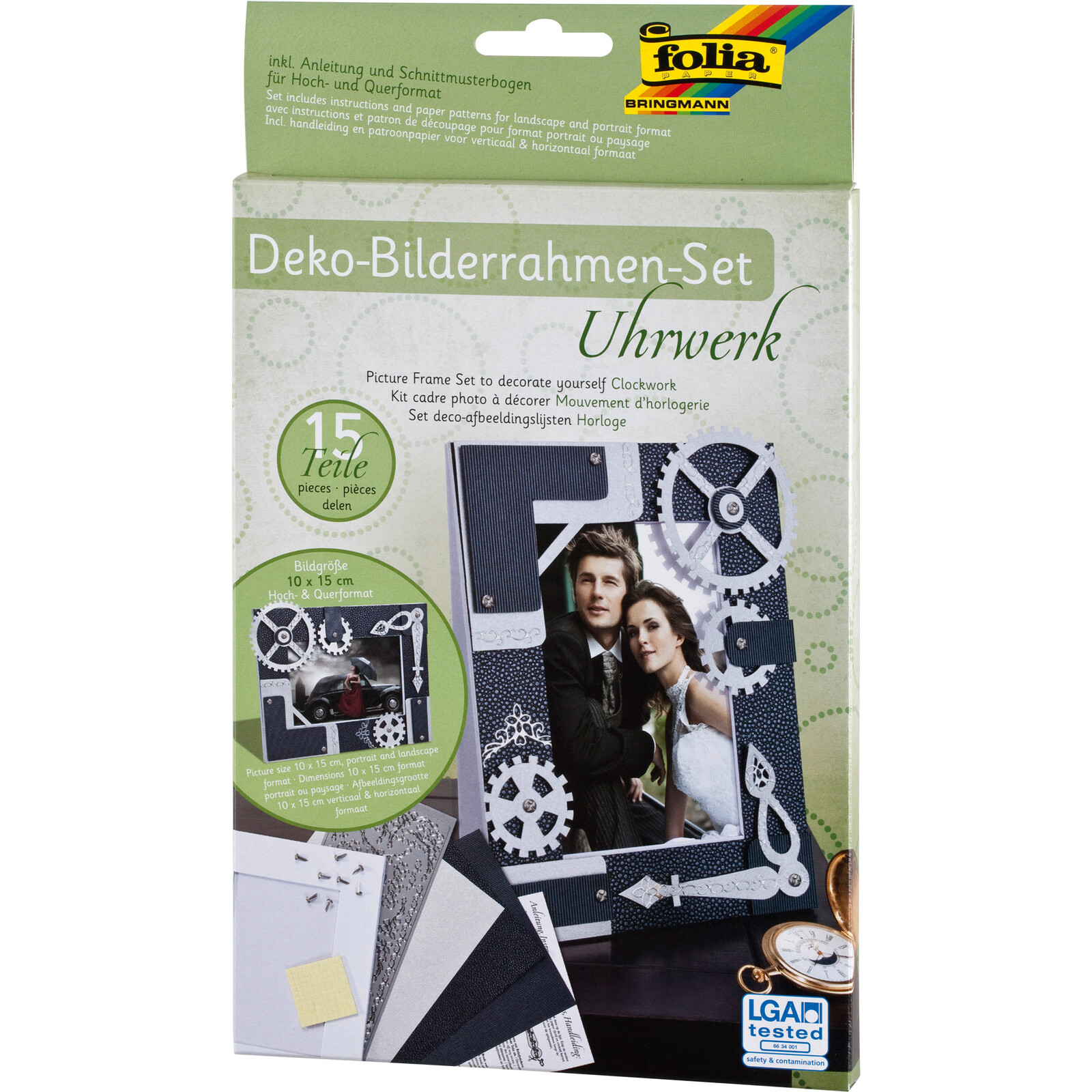 Folia Bilderrahmen-Set Uhrwerk