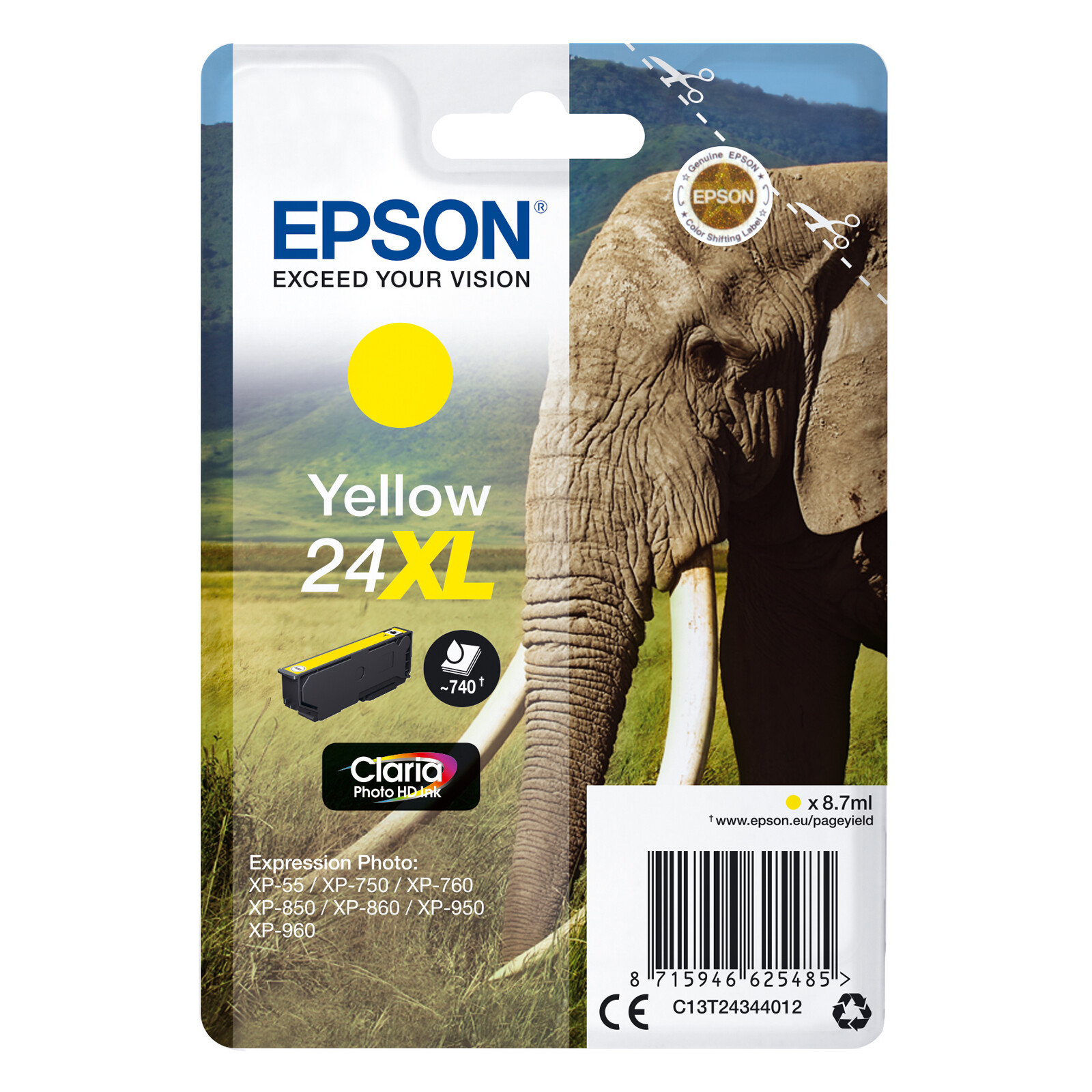 Epson 24XL T2434 Tinte Photo Yellow 8,7ml