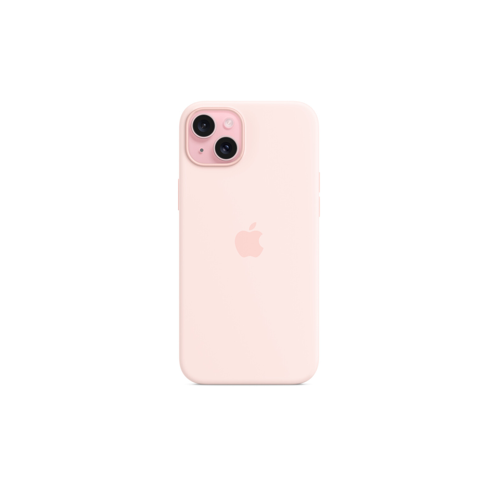 Apple iPhone 15 Plus Silikon Case mit MagSafe light pink