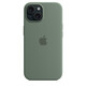 Apple iPhone 15 Silikon Case mit MagSafe cypress