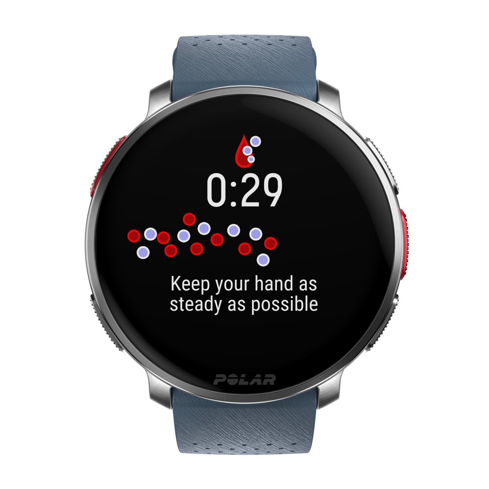 Polar Vantage V3 silver/blue S-L