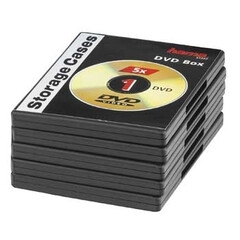 Hama 51297 DVD-Leerhülle Standard, 5er-Pack, Schwarz