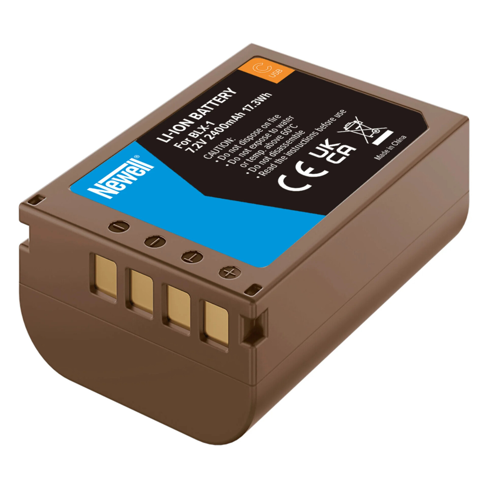 Newell Akku USB-C Olypus BLX-1