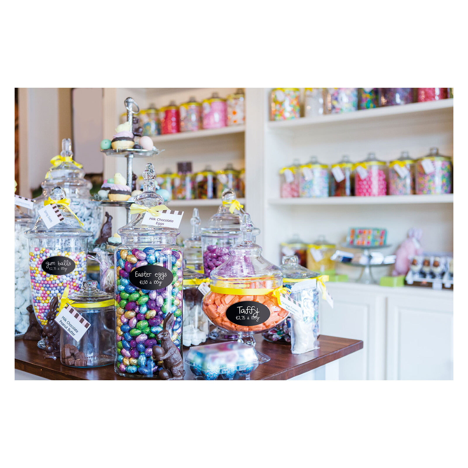 Securit Selbstklebender Kreidetafelsticker OVAL