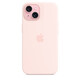 Apple iPhone 15 Silikon Case mit MagSafe light pink