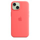 Apple iPhone 15 Silikon Case mit MagSafe guava