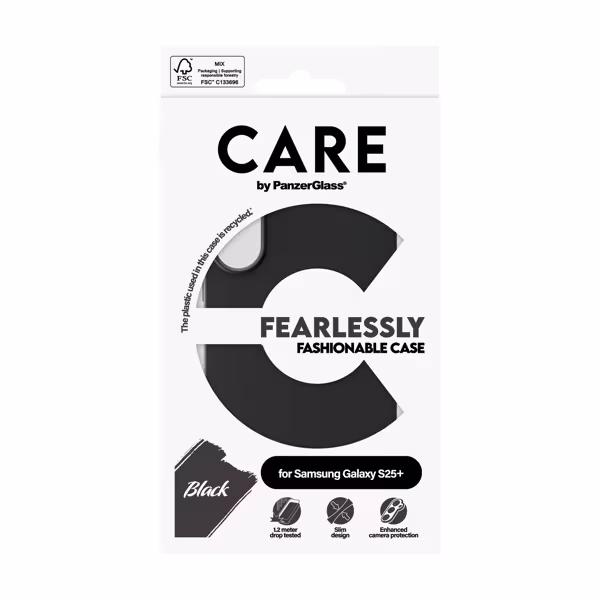 CARE PanzerGlass Fashionable Case Black Galaxy S25 Plus