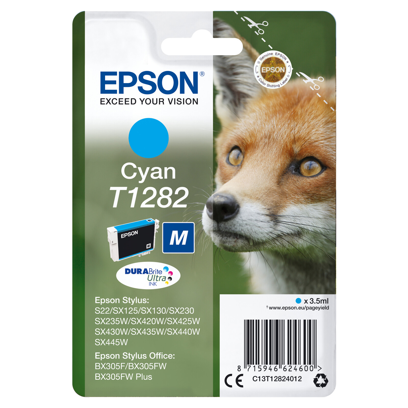 Epson T1282 Tinte Cyan 3,5ml