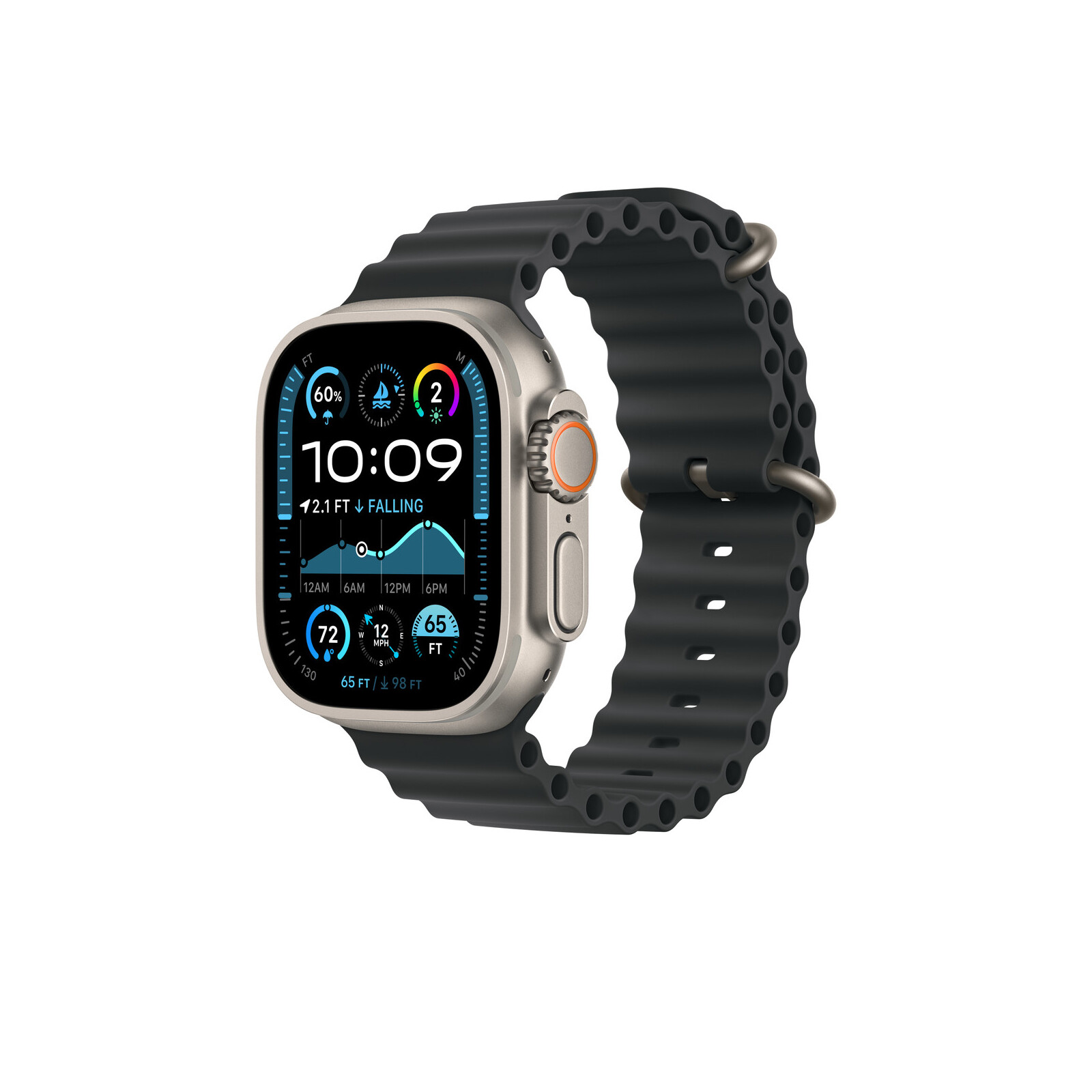 Apple Watch 49mm Oceanarmband Verlängerung schwarz