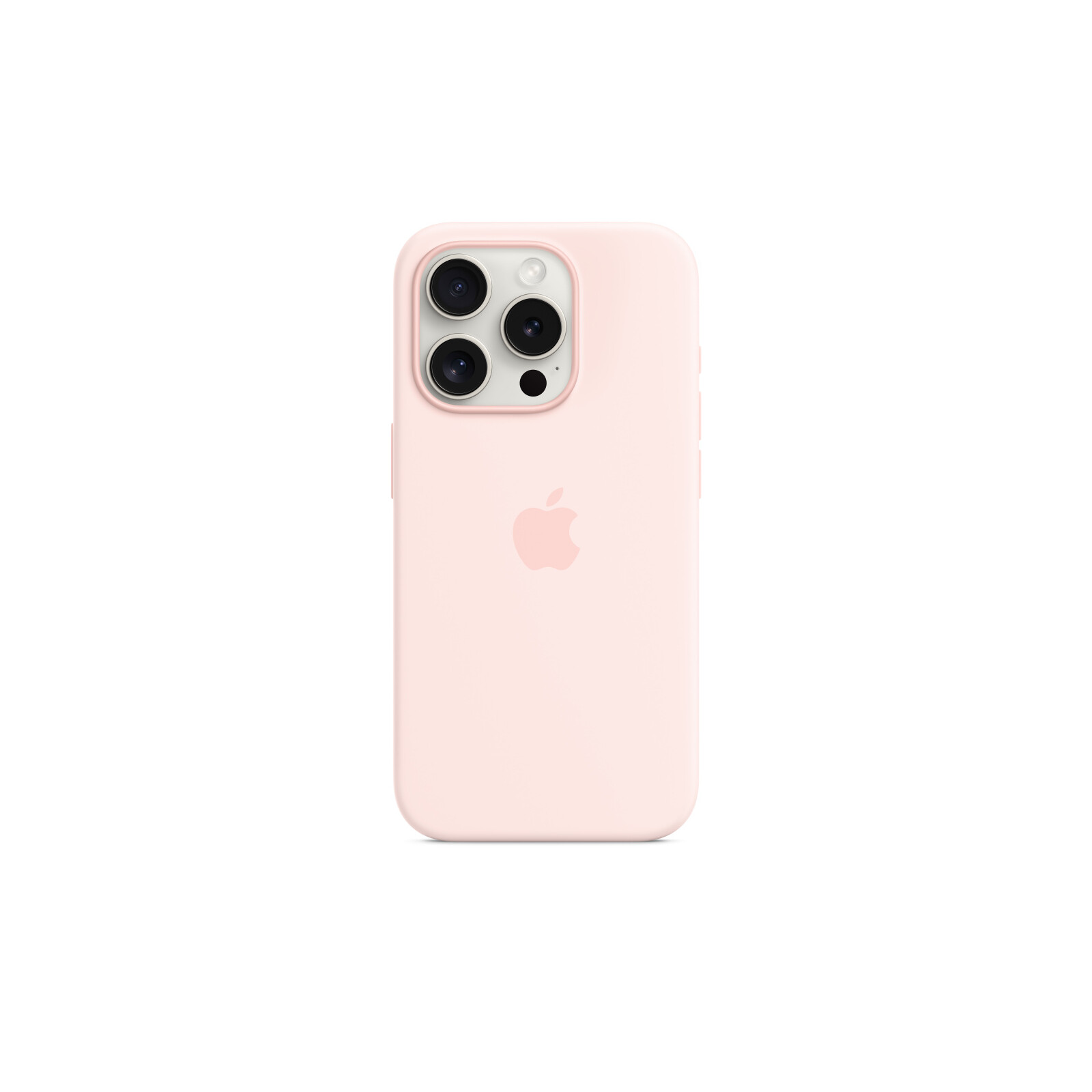Apple iPhone 15 Pro Silikon Case mit MagSafe light pink