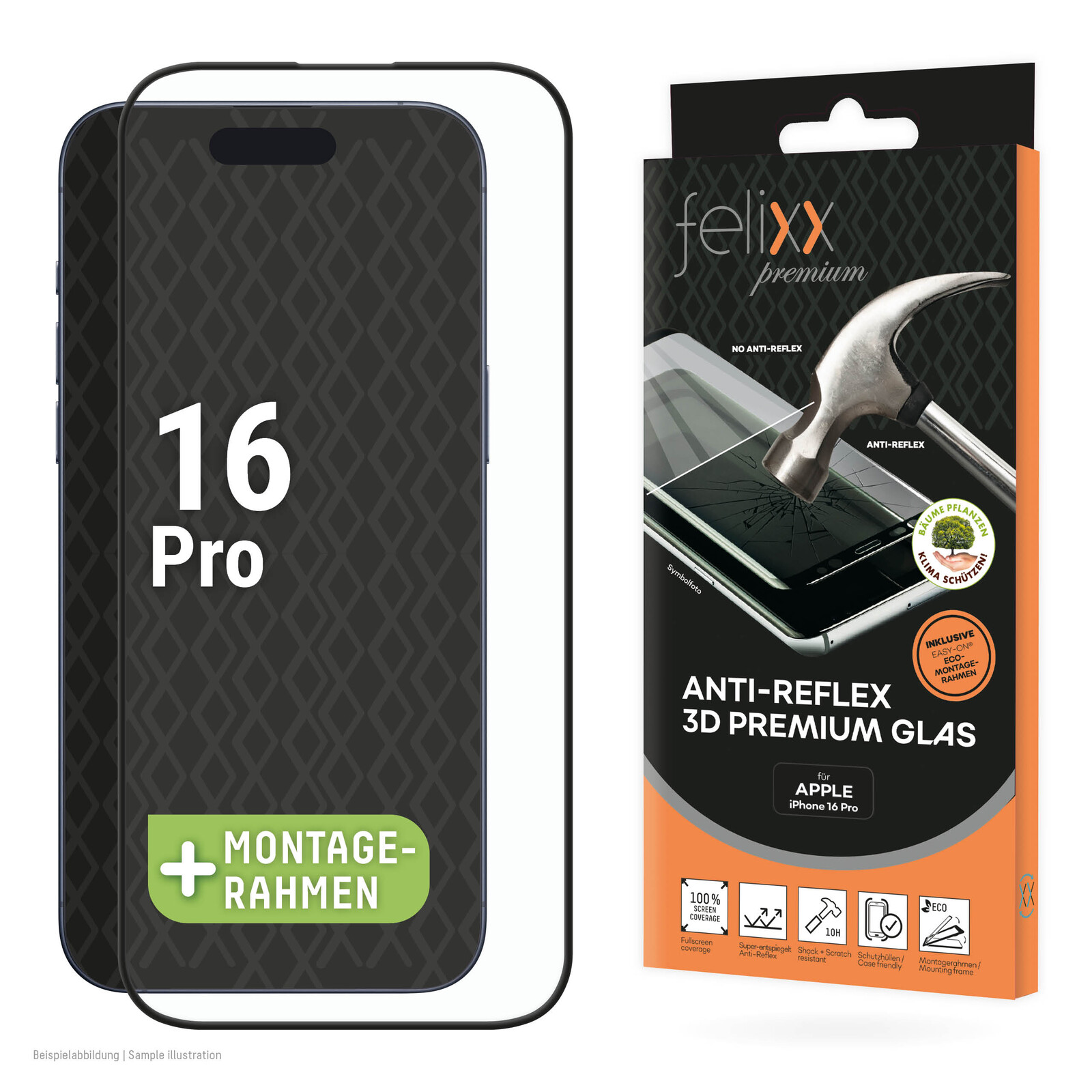 Felixx Glas Full 3D Anti-Reflex Apple iPhone 16 Pro
