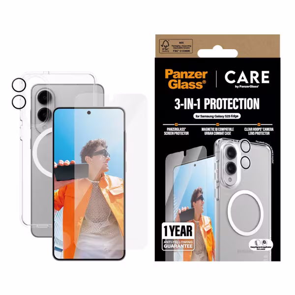 PanzerGlass CARE Flagship 3-in-1 Samsung Galaxy 2025 edge