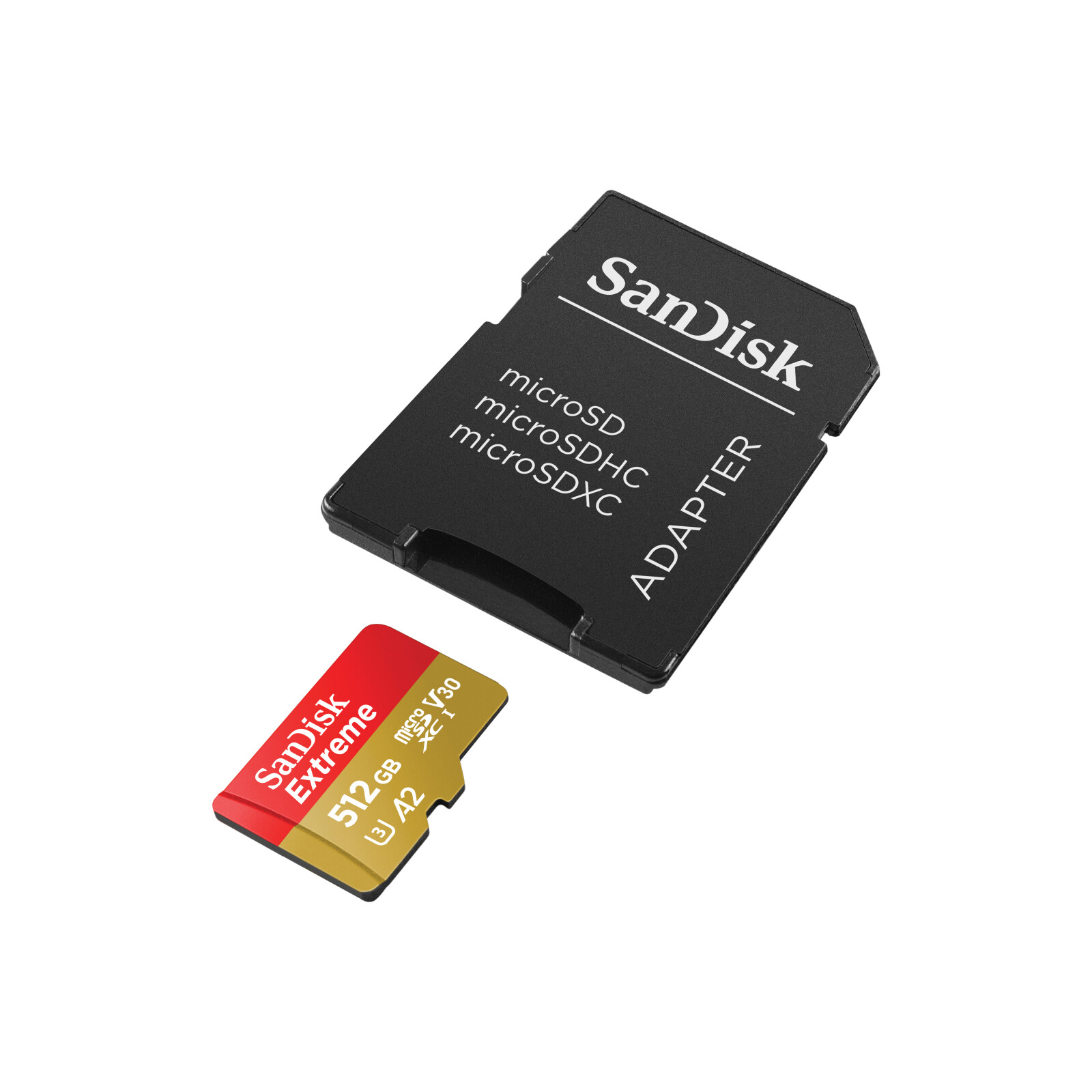 SanDisk mSDXC 512GB Extreme A2 V30 190MB/sek + Adapter