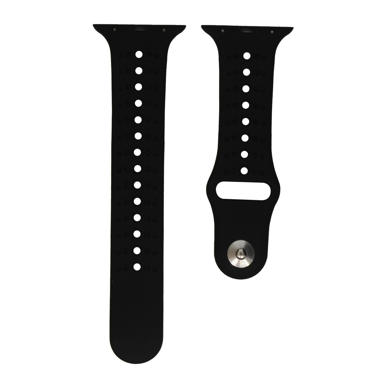 Mika Uhrenarmband Apple 42/44mm Silikon schwarz/schwarz