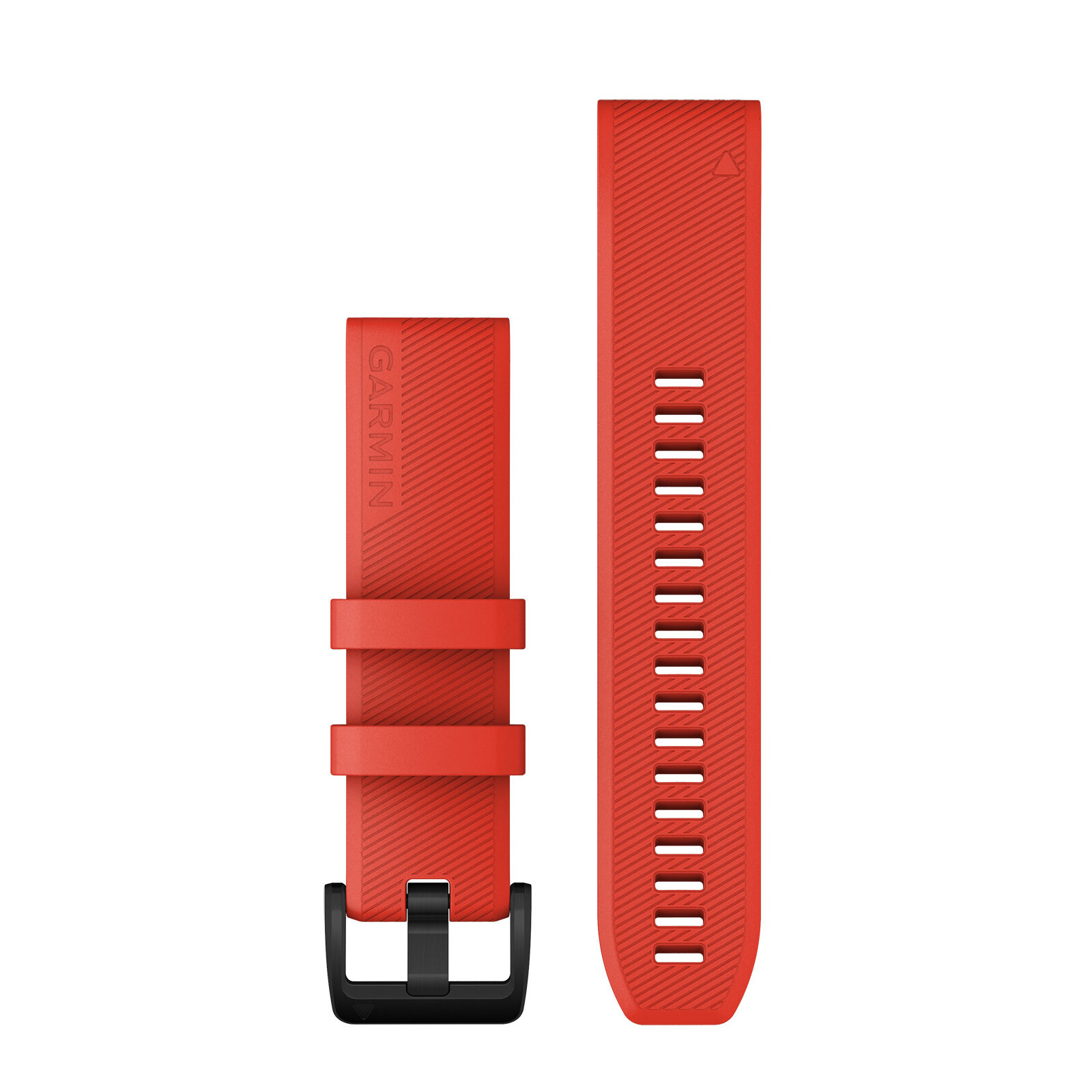 Garmin Quickfit Band 22mm Silikon rot meliert schwarz