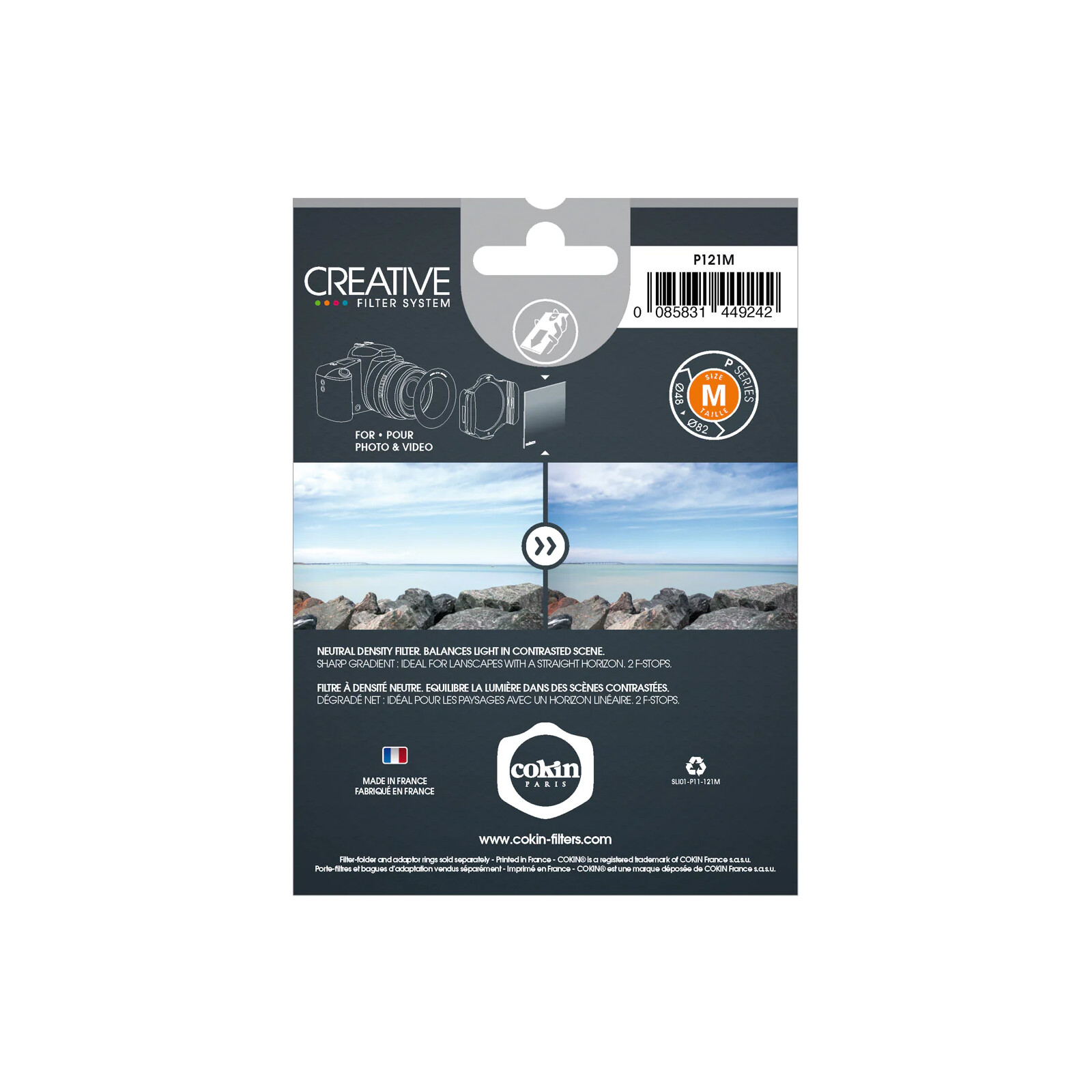 Cokin P121M Verlauf Grau G2M