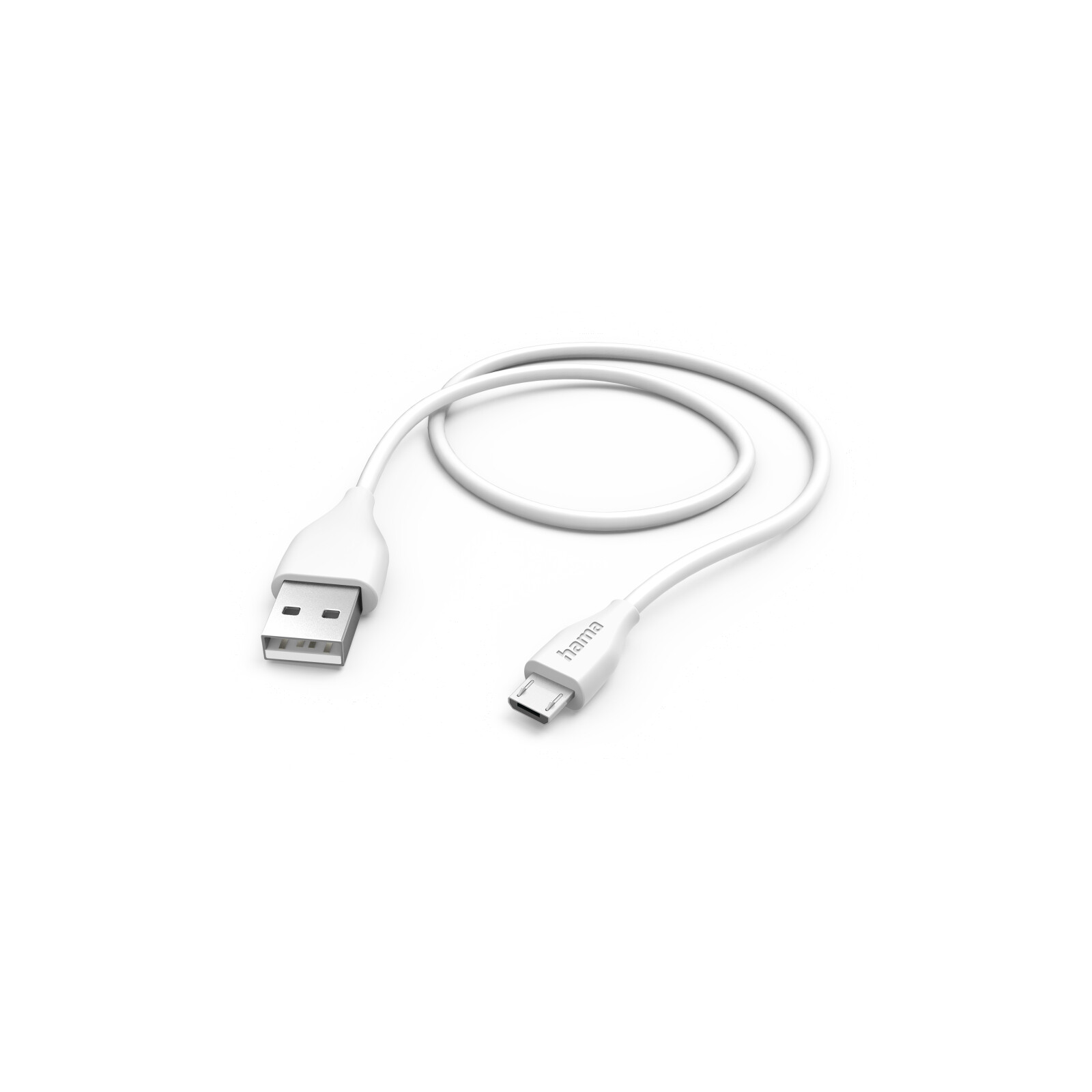 Hama Ladekabel USB-A Micro-USB 1,5m weiß 