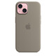 Apple iPhone 15 Silikon Case mit MagSafe clay