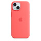 Apple iPhone 15 Silikon Case mit MagSafe guava