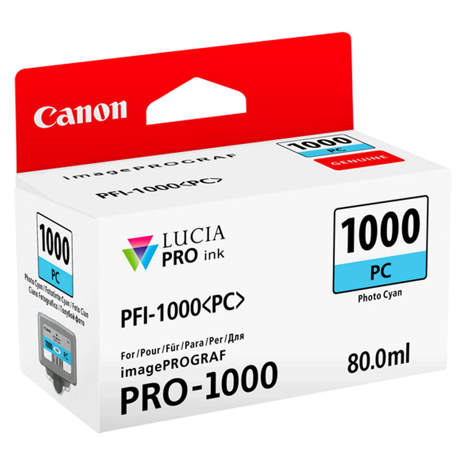 Canon PFI1000PC photo cyan imagePrograf Pro 1000
