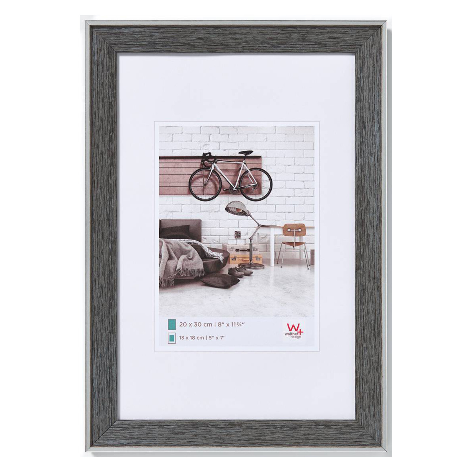 Bilderrahmen Bohemian 15x20cm Kunststoff grau